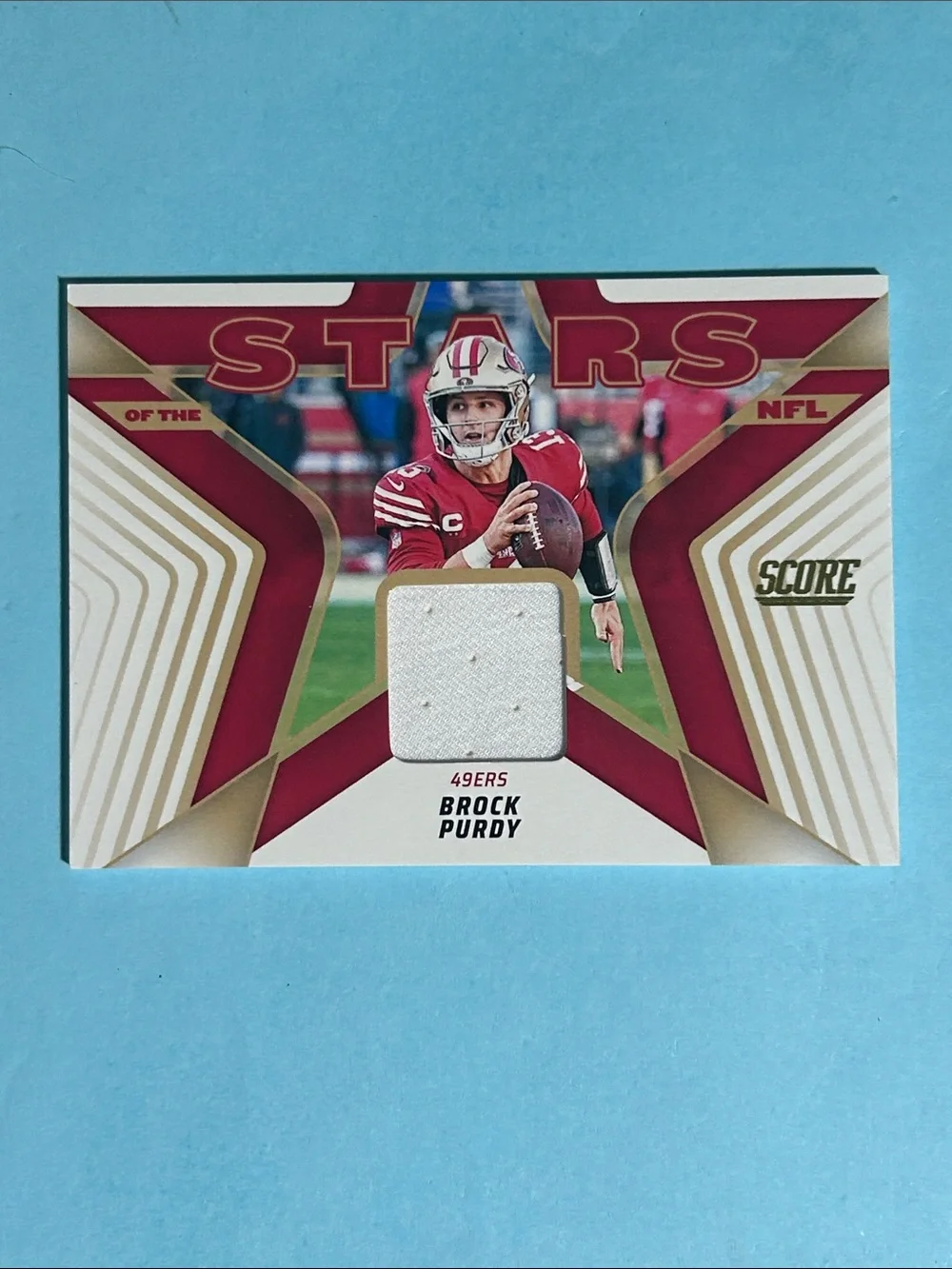 Brock Purdy ,San Francisco 49ers 2025 Panini Stars off the NFL ,Relic card #SNJ-